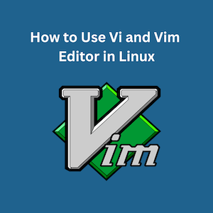 How to Use Vi and Vim Editor in Linux